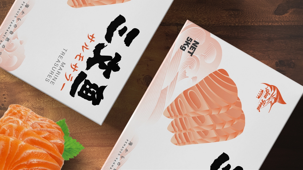 日式海产品系列包装设计 | 摩尼视觉原创