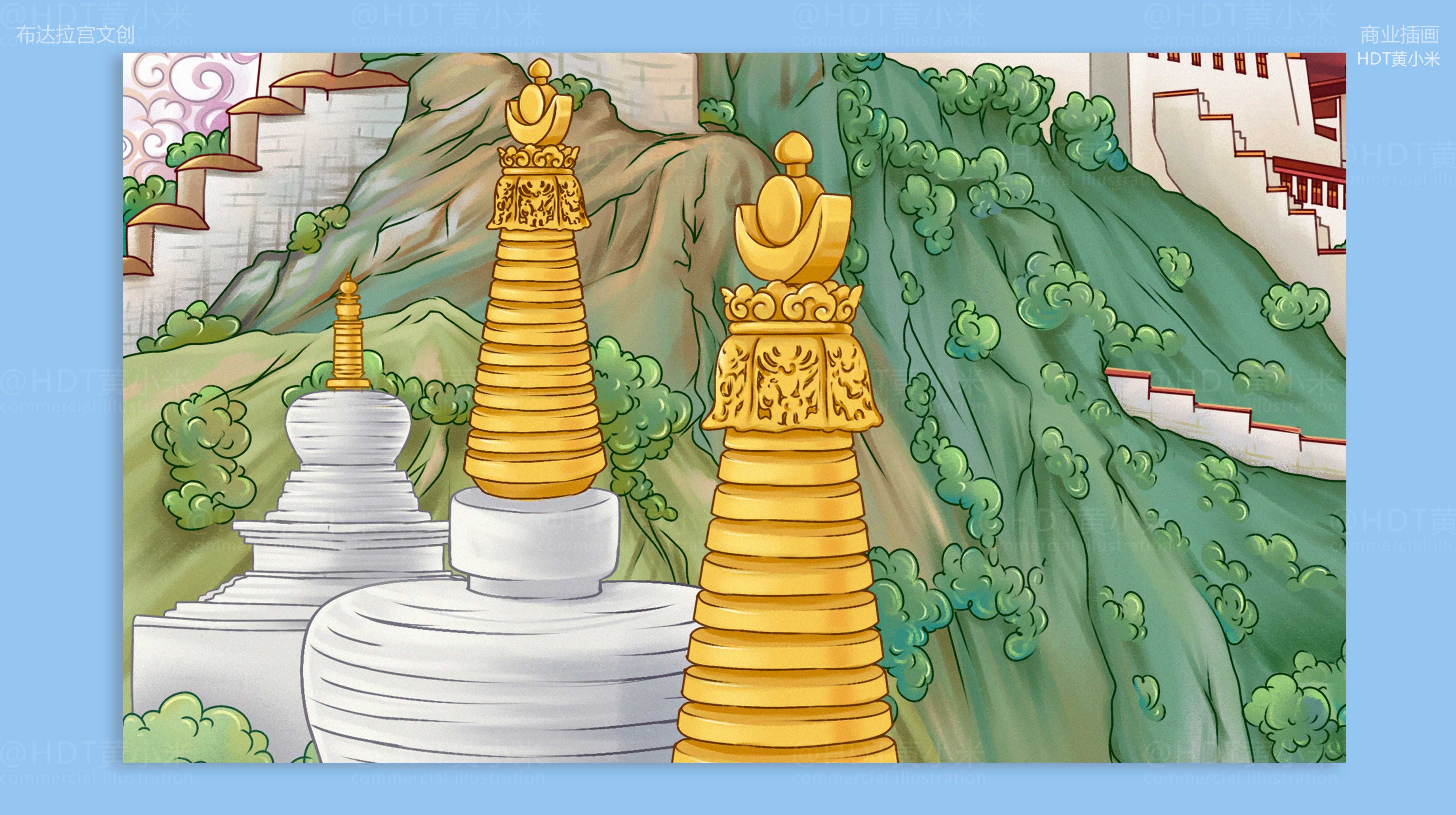 【布达拉宫】文创商业插画