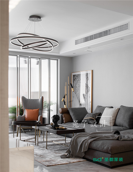 圣都家装丨百川润城160平现代轻奢