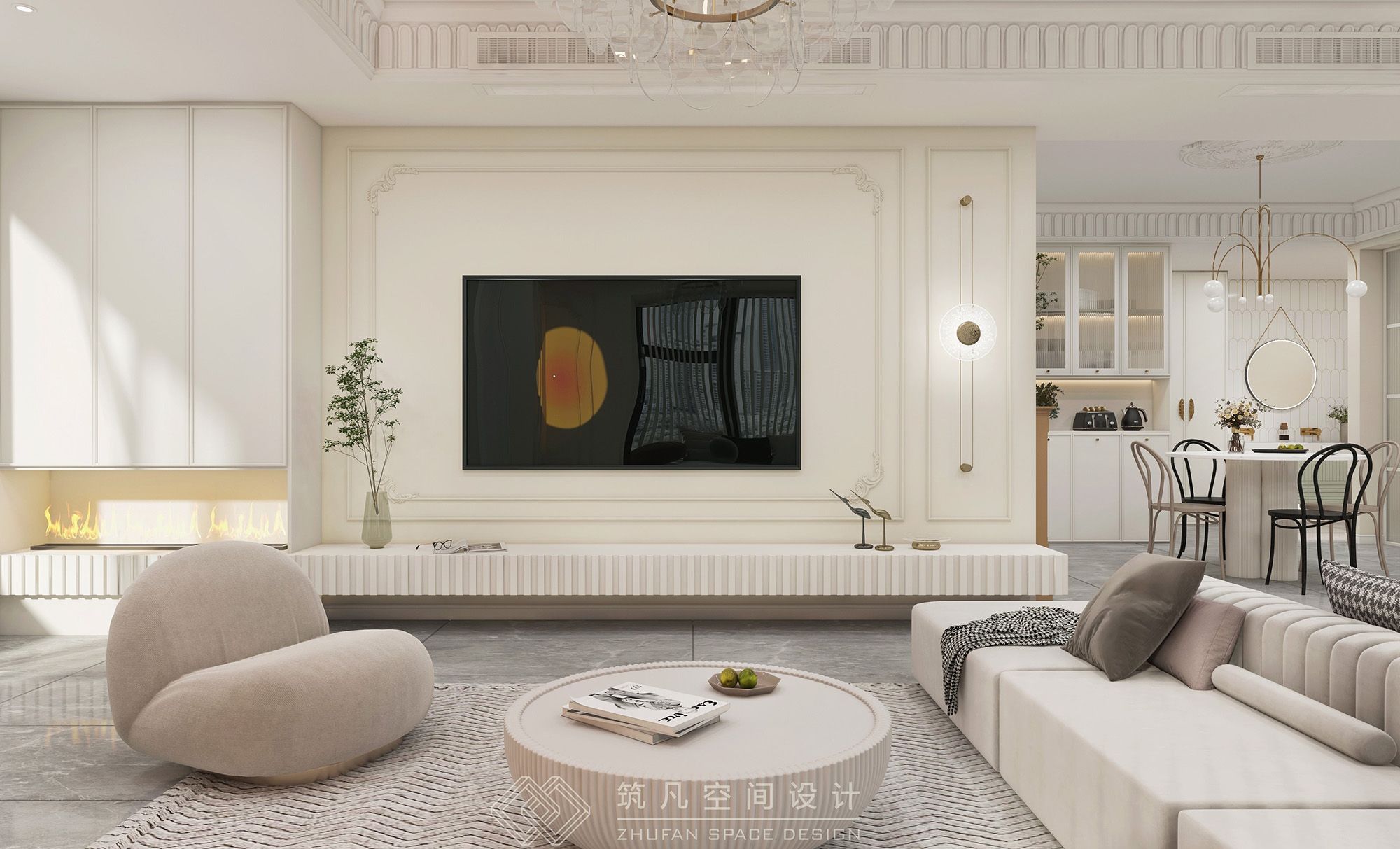 160㎡轻法式，邂逅现代家居的优雅与浪漫