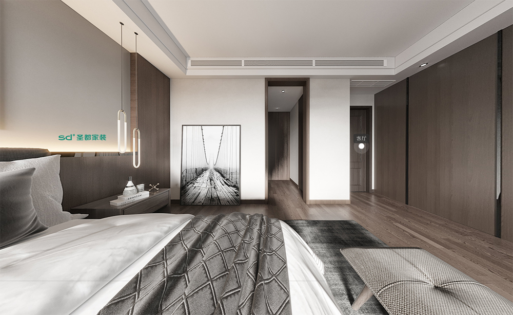 圣都家装丨宁安佳苑320方现代轻奢风格