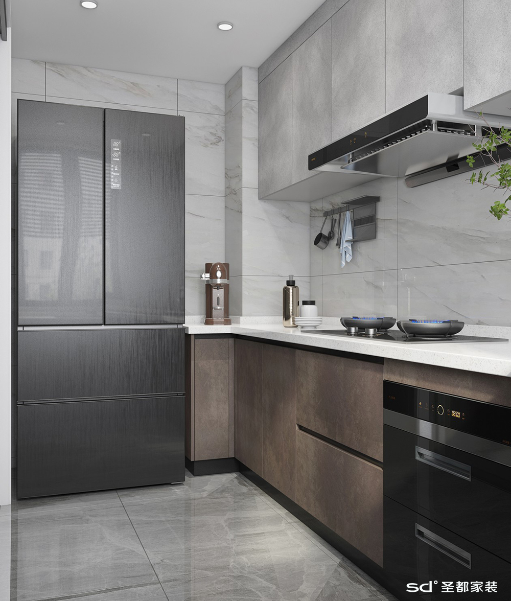 圣都家装丨友邦玫瑰公馆119㎡现代简约