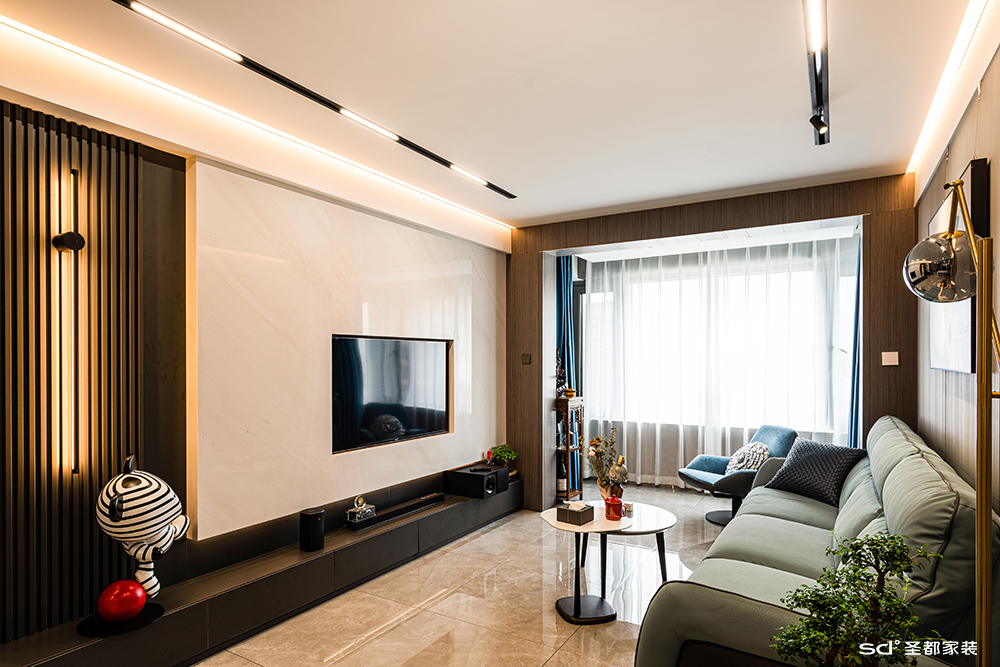 圣都家装丨安徽合肥90㎡现代极简风