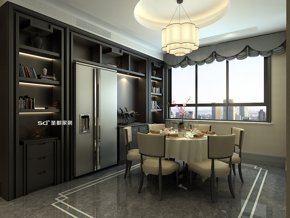 圣都家装丨江苏徐州320方超凡大气中式风