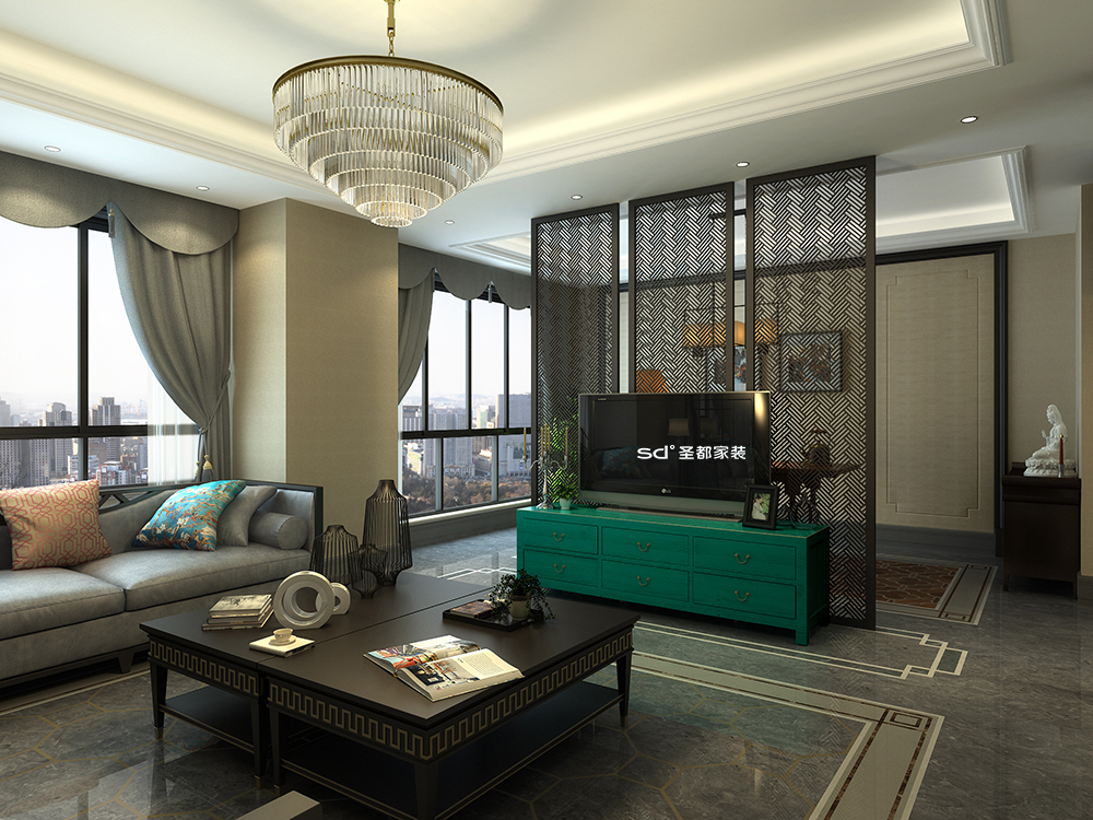 圣都家装丨江苏徐州320方超凡大气中式风