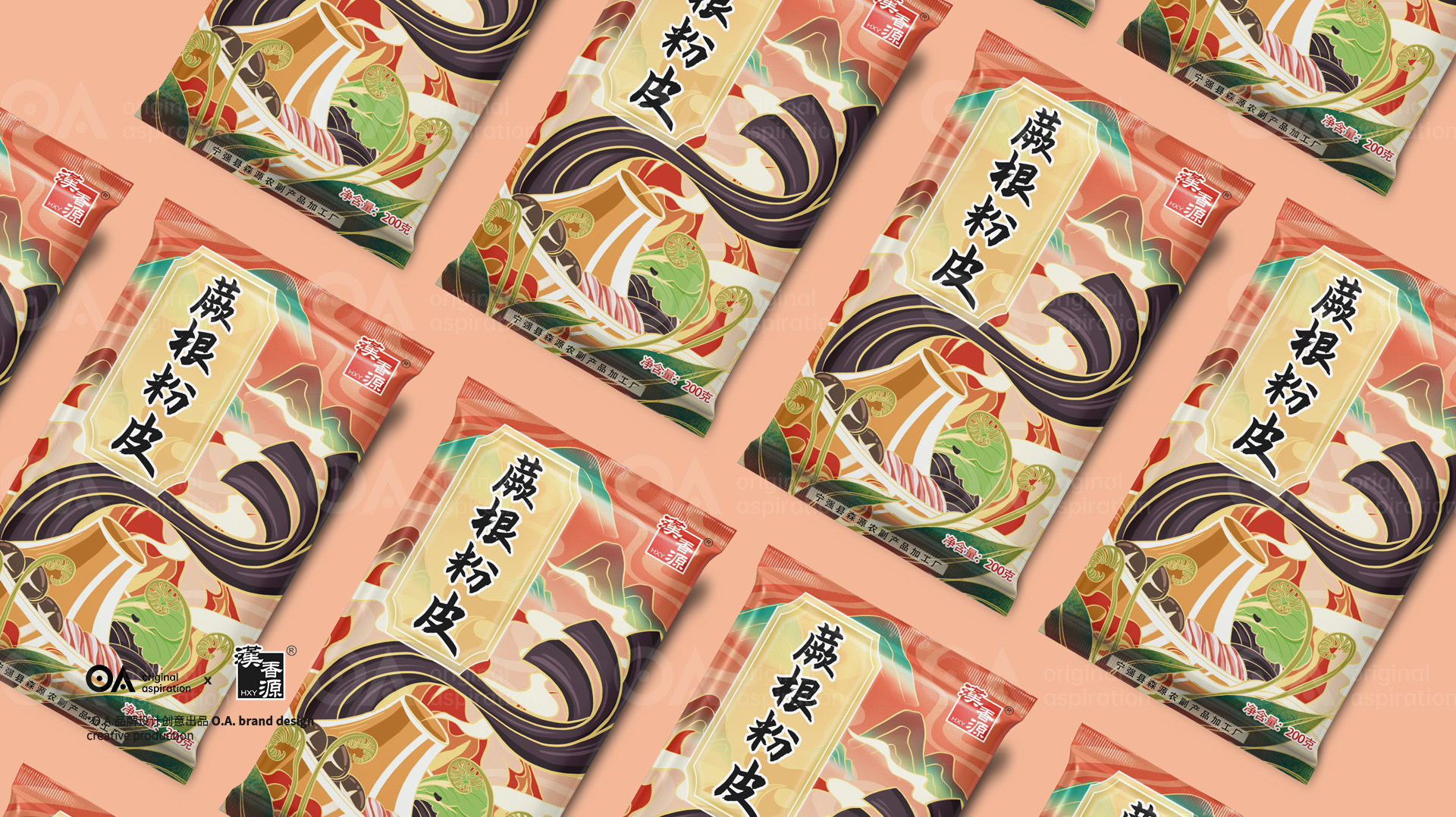 O.A.包装设计-蕨根粉皮