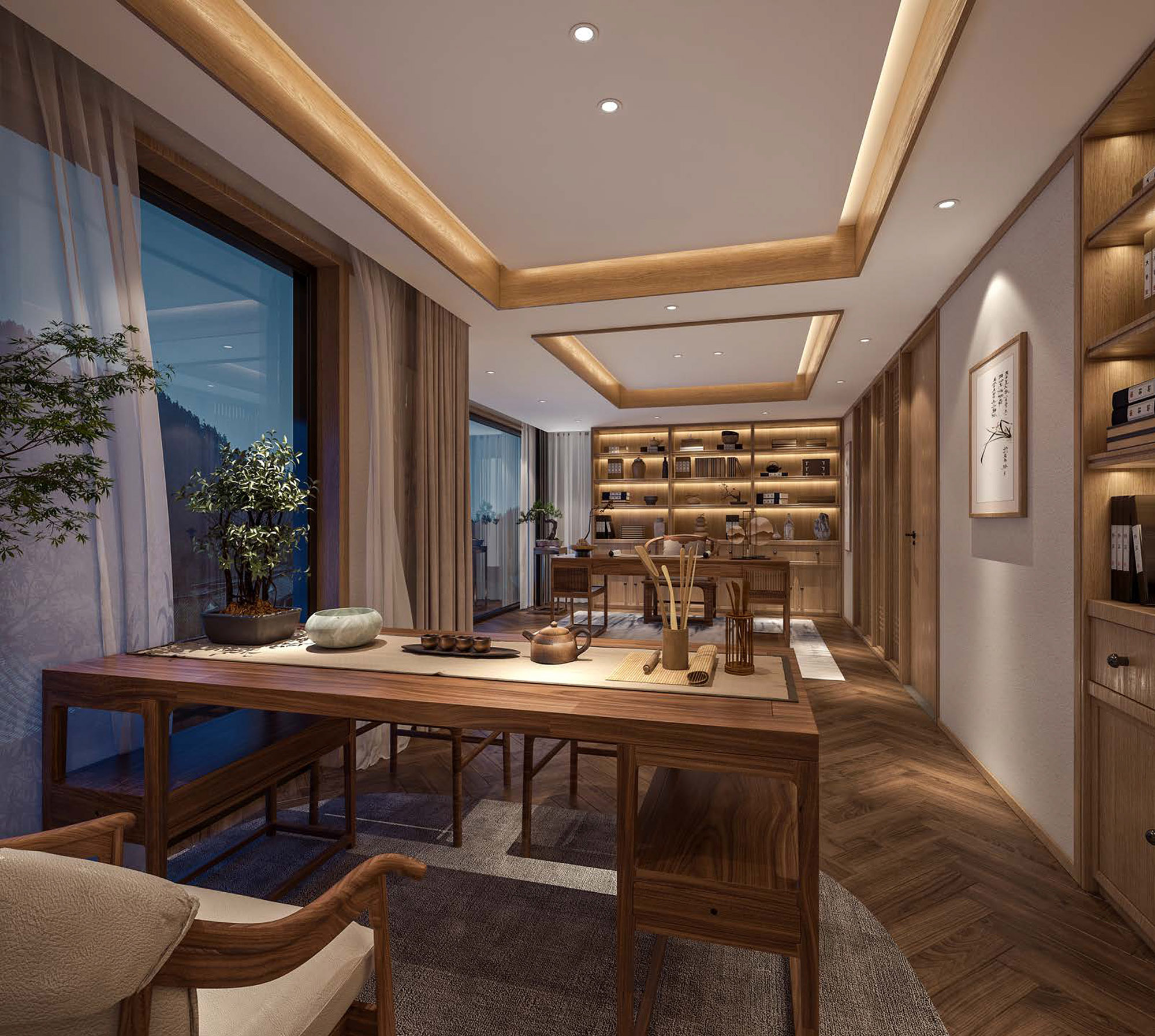 杭州里鸡笼山茶空间会所设计
