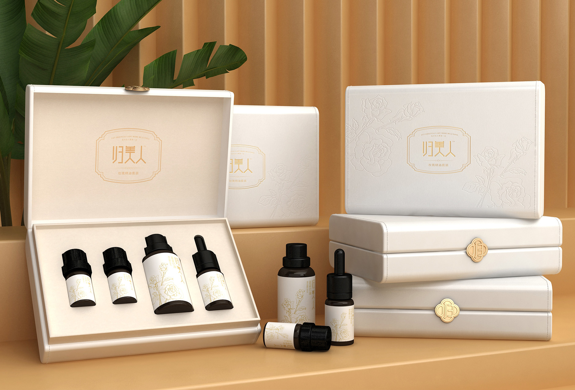 玫瑰精油包装设计 精油产品包装设计 护肤品包装设计