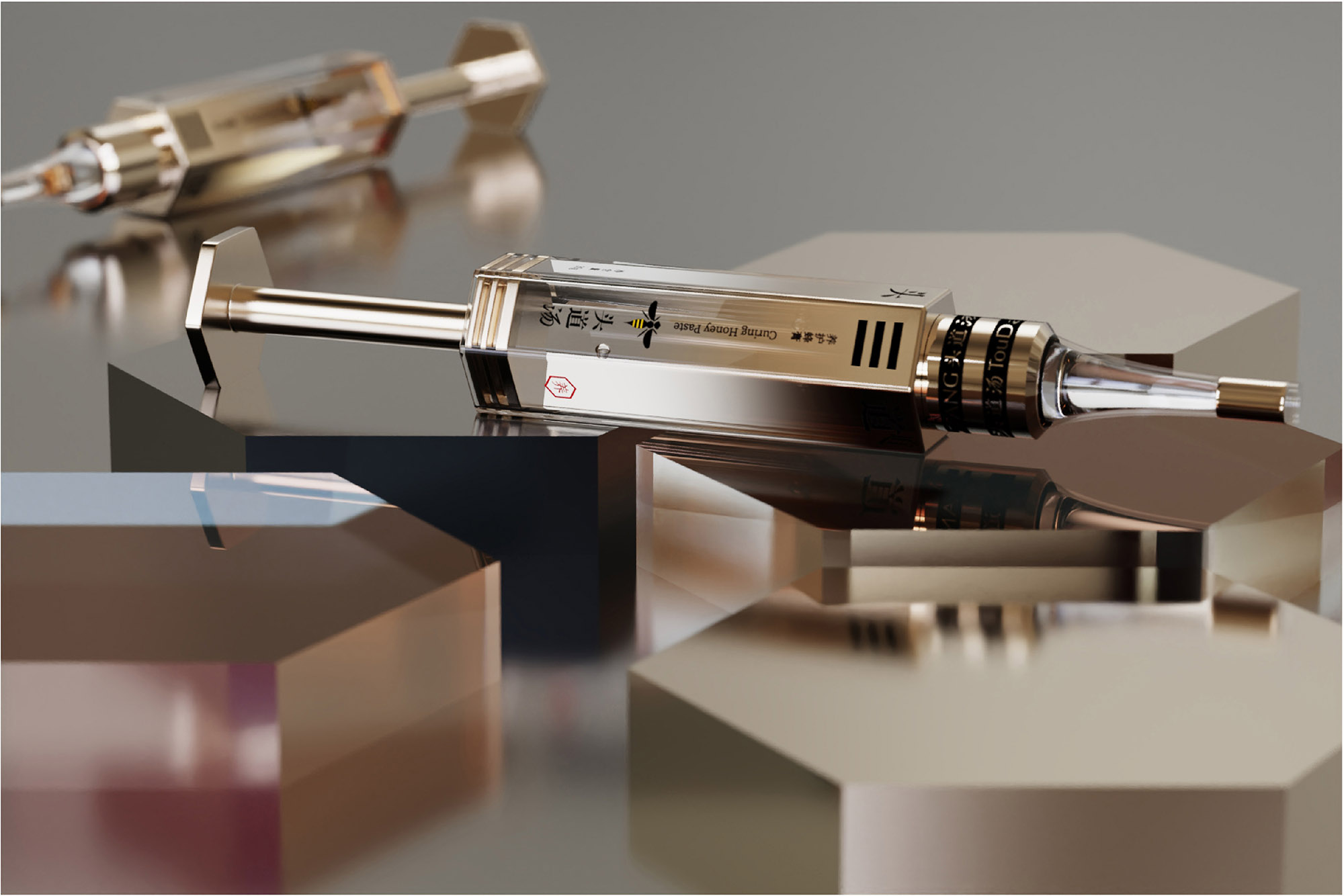 中国风 国潮高端蜂毒包装设计养生保健头道汤产品套盒