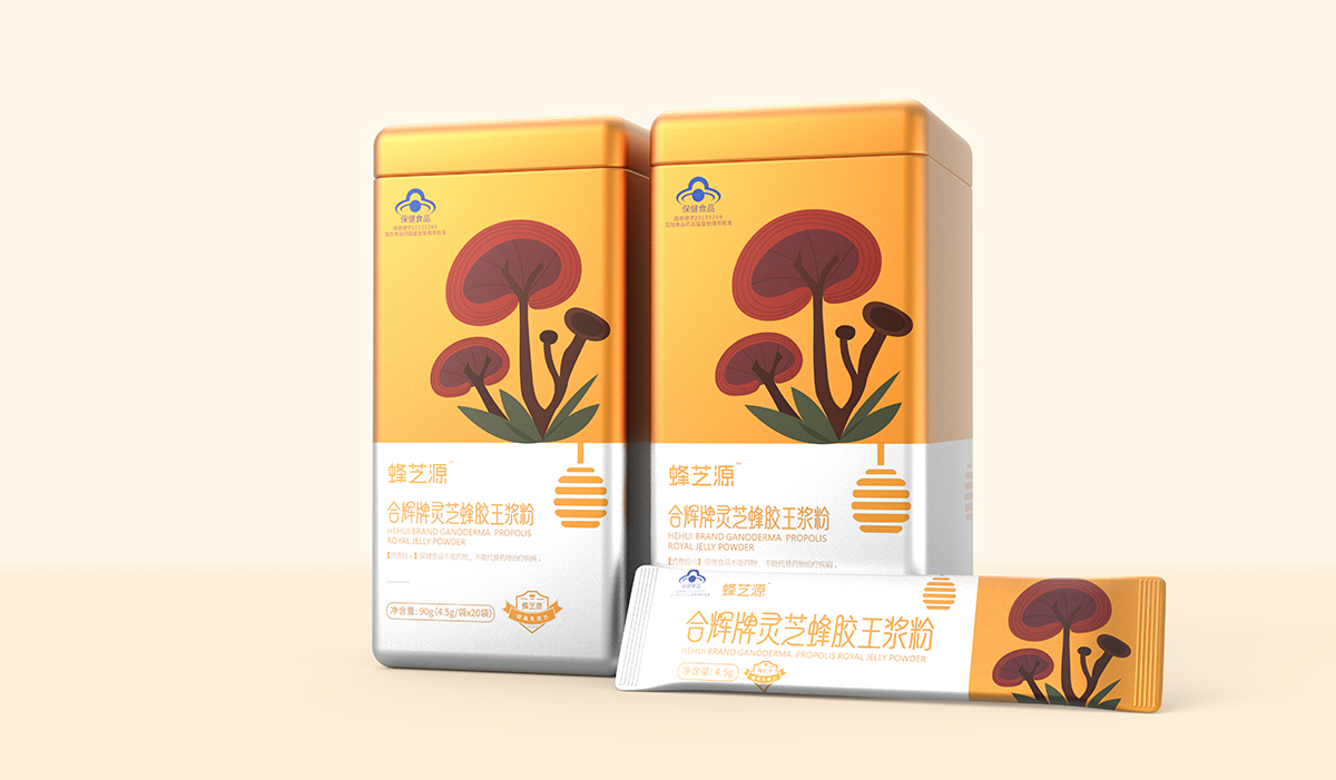 人参蜂王浆粉包装设计-滋补品包装设计-深圳圣智扬包装设计