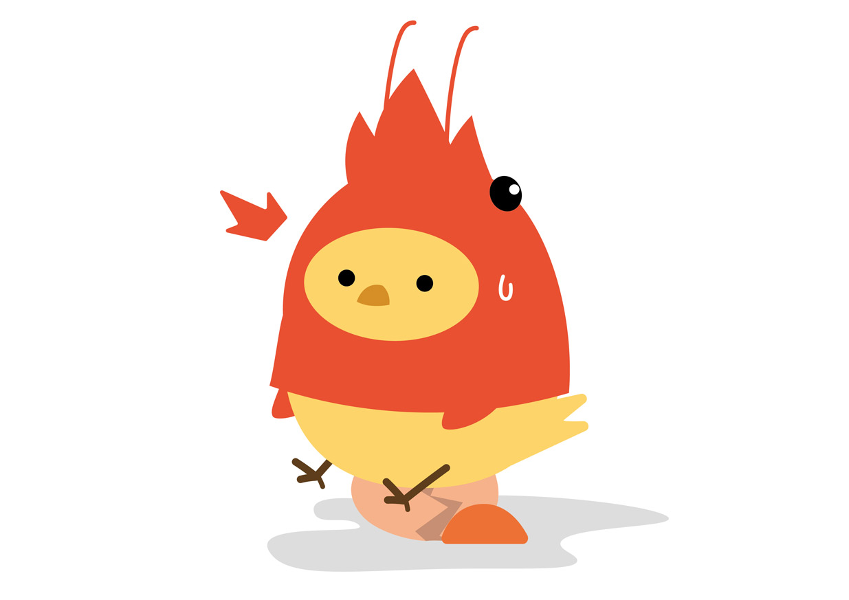 虾青素鸡蛋吉祥物设计