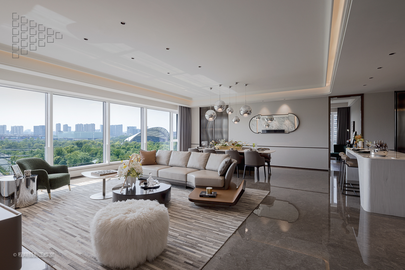 公园华宅，潮领世界趋势｜滨江·清来嘉座大平层样板房实景拍摄案