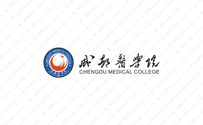 成都医学院校徽标志矢量图