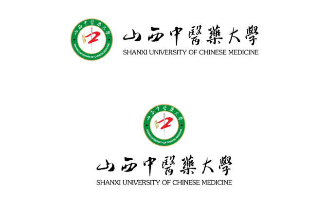 山西中医药大学校徽标志矢量图