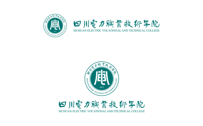 四川电力职业技术学院校徽标志矢量图