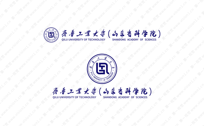 齐鲁工业大学校徽标志矢量图